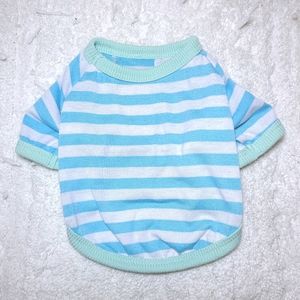 Blue & White Striped Dog Shirt